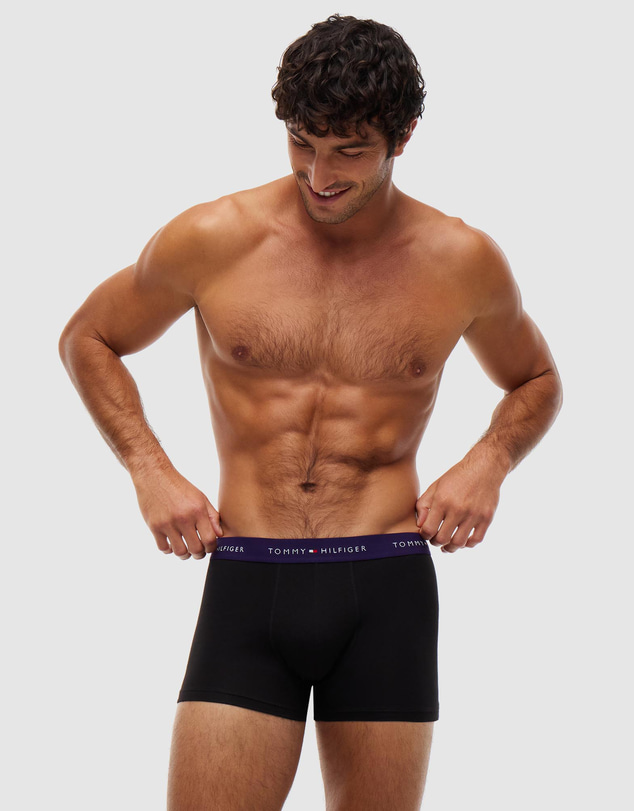 Tommy Hilfiger - 3-Pack Signature Logo Contrast Waistband Trunks
