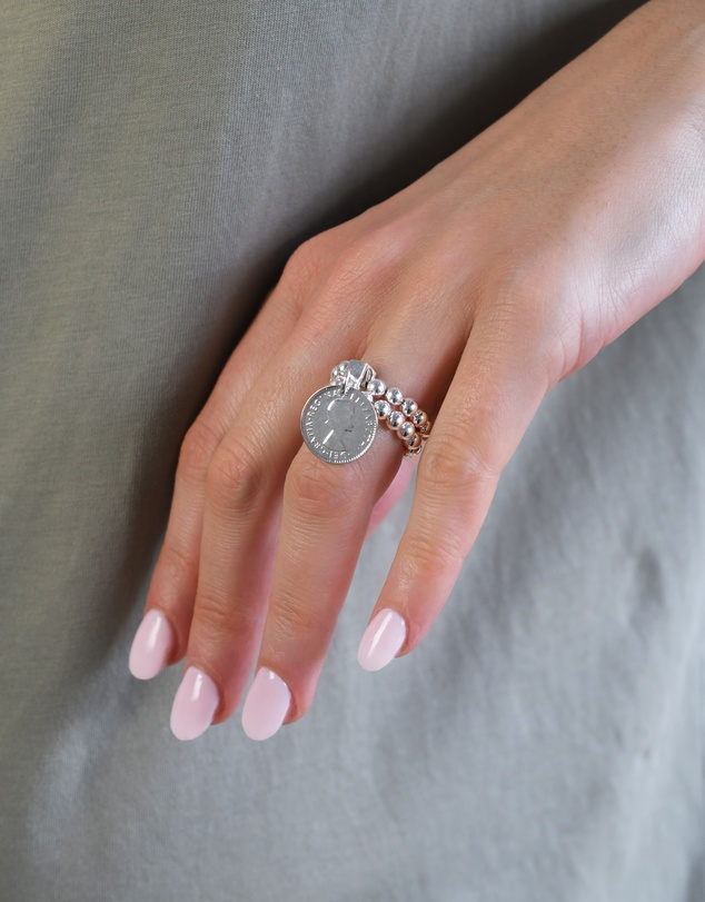 Von Treskow - Double Stretchy Ring With Coin