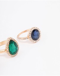 Lovisa - Gold Mixed Shape Halo Cocktail Ring