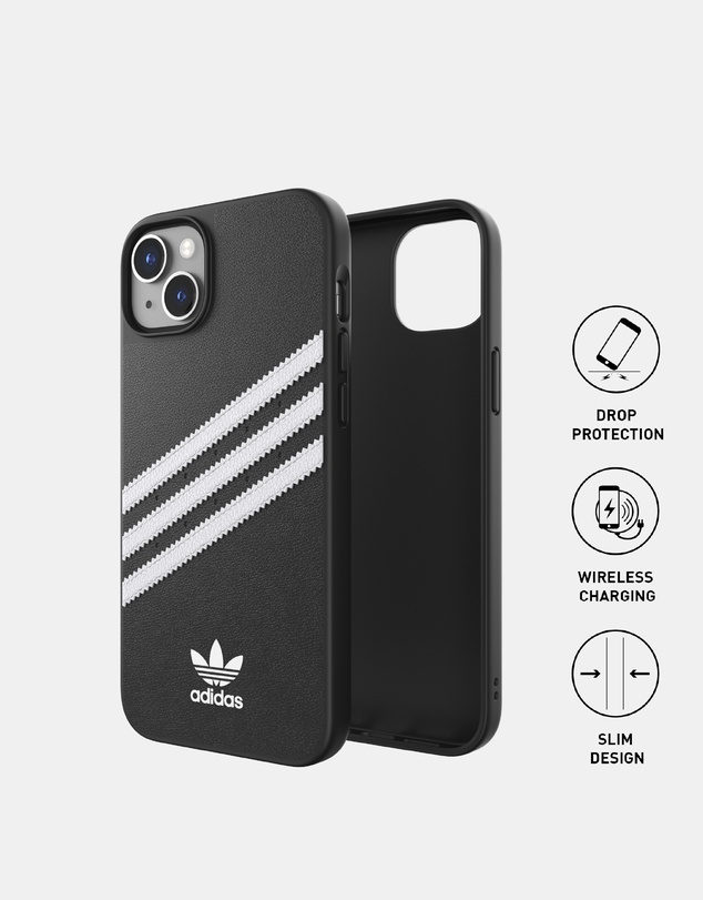 adidas Originals - 3 Stripe Samba iPhone 14 Plus Protective Phone Case PU Leather