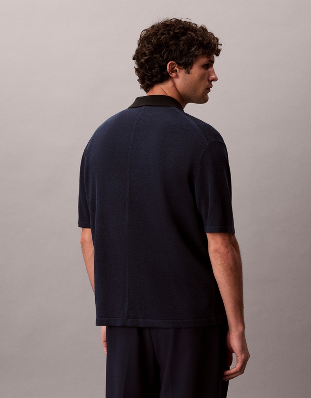 Calvin Klein - Linen Blend Polo Sweater