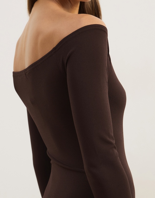 Atmos&Here - Hanna Long Sleeve Off-Shoulder Maxi Dress