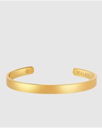 Nialaya Jewellery - Men's Gold Open Cuff Bangle