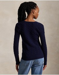 Polo Ralph Lauren - Cable-Knit Wool-Cashmere V-Neck Sweater - ICONIC EXCLUSIVE