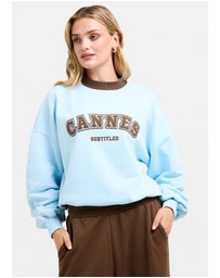 Subtitled - Cannes Contrast Crew Neck Jumper