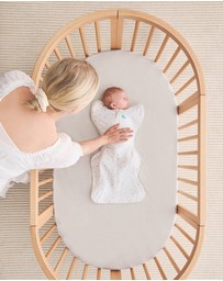 Love to Dream - Swaddle Up 0.2 TOG Stretch Organic Cotton Starlight in White