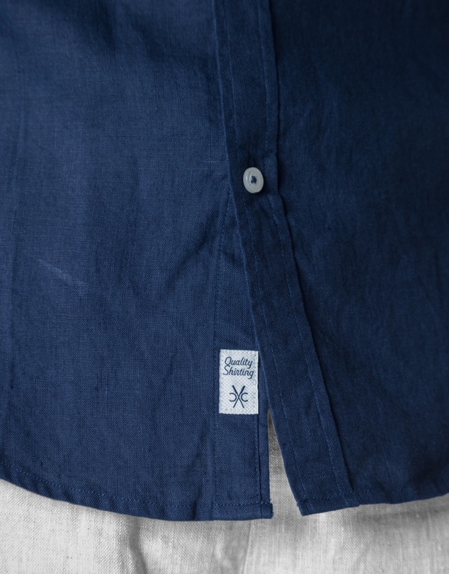 Coast Clothing - Long Sleeve Linen Shirt in Navy Blue