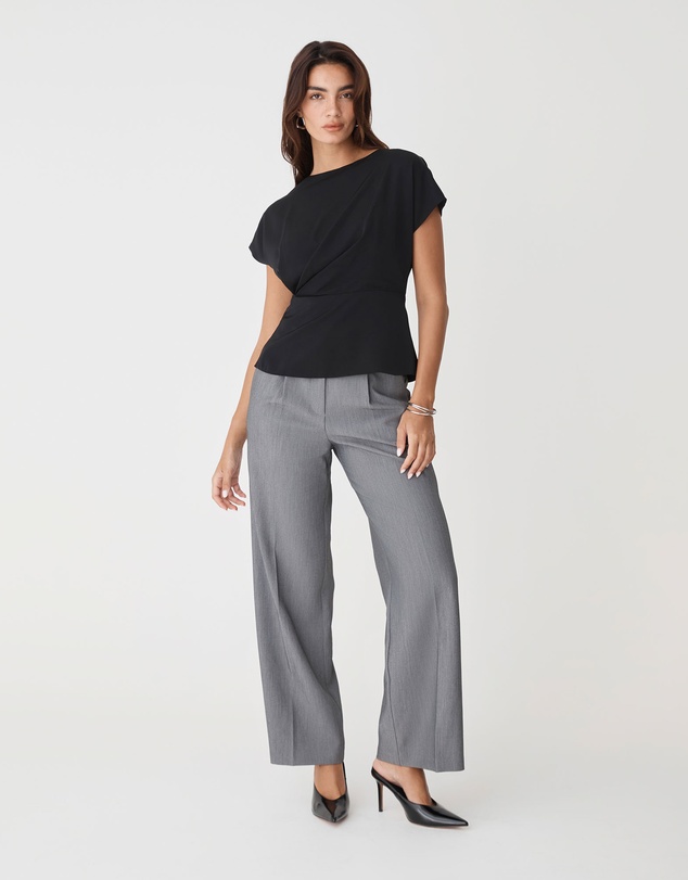 Forcast - Bonnie Gathered Peplum Top