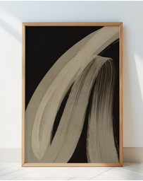 Olive et Oriel - Beige Strokes No 1 by Treechild Art Print