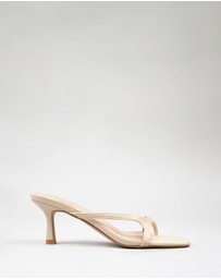 RAID - Briar kitten heeled mules in Off White