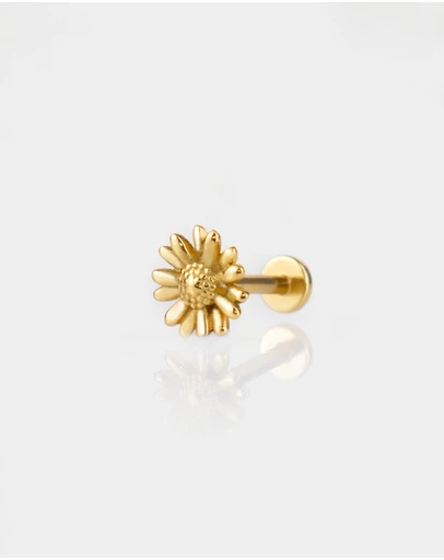 Wanderlust + Co - Daisy Gold Flat Back Earring
