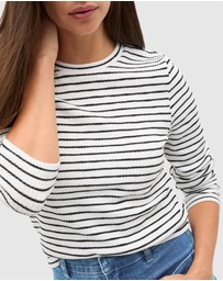 Seed Heritage - Self Stripe Textured Top