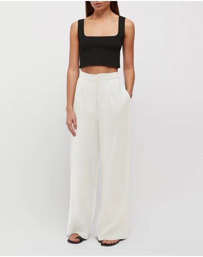 FRIEND of AUDREY - Hayworth Linen Split Trousers