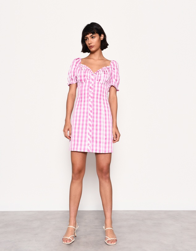 Glamorous - Button-Front Mini Dress