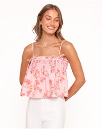 Petal & Pup - Cosima Baby Doll Top - Rose Pink Floral