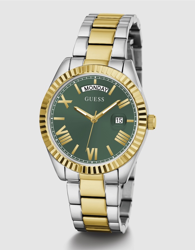 GUESS - Guess Luna Two Tone & Green Ladies Watch