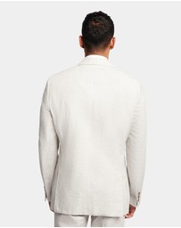 Brooksfield - Subtle Check Linen Blazer