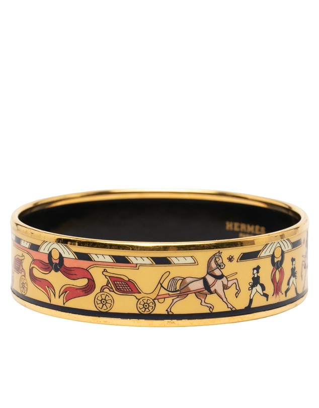 Pre-Loved by Azura Reborn - Pre-Loved Wide Enamel Horse Carriage Bangle 65