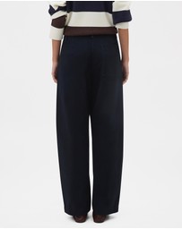 Oroton - Barrel Twill Leg Pants
