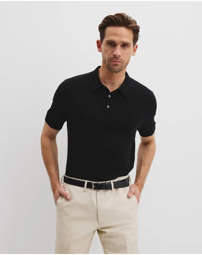 Country Road - Australian Cotton Blend Silk Button Polo