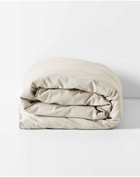 Aura Home - Chambray Fringe Quilt Cover