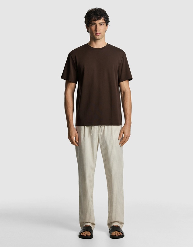 yd. - Don Pinstripe Cotton Blend Chino