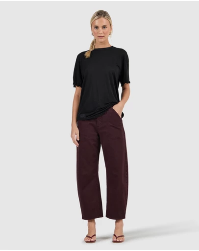 Rolla's - Gigi Barrel Jean - Trade Dark Cherry