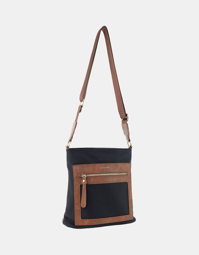 Pierre Cardin - Pierre Cardin RFID Lightweight Nylon Crossbody Bag