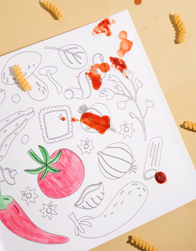 Journey Of Something - Pasta Lovers - Colouring Book