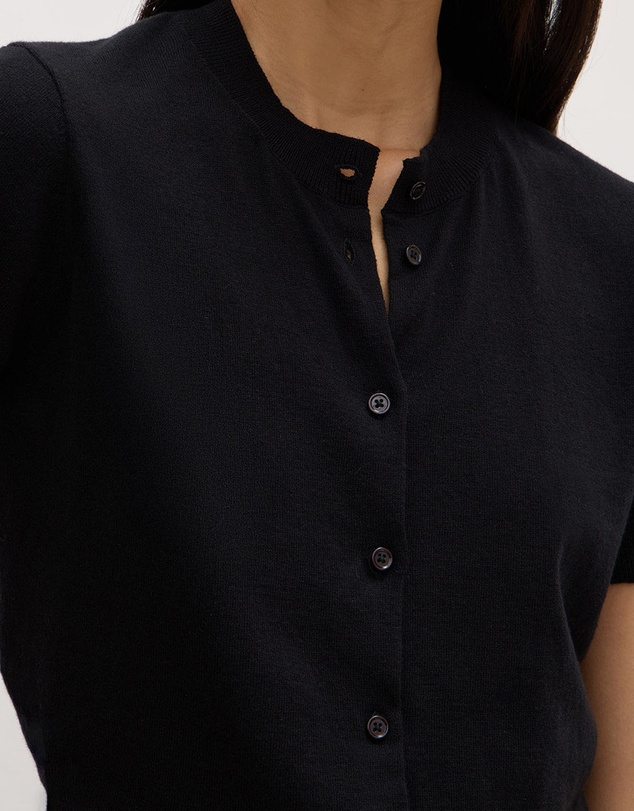 Assembly Label - Semra Cotton Cashmere Short Sleeve Cardigan