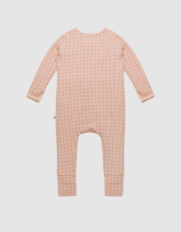 Kynd Baby - Day Or Night Onesie in Heart Gingham
