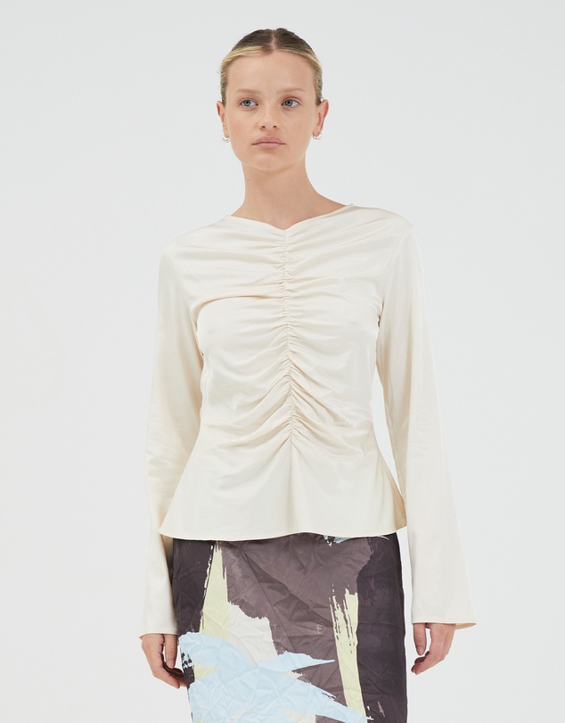 Third Form - Allure Gathered Long Sleeve Top