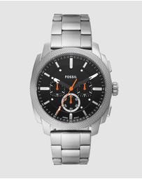 Fossil - Machine Silver Tone Chronograph Watch