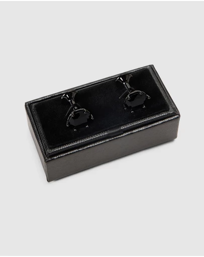 Politix - Round Crystal Cufflinks
