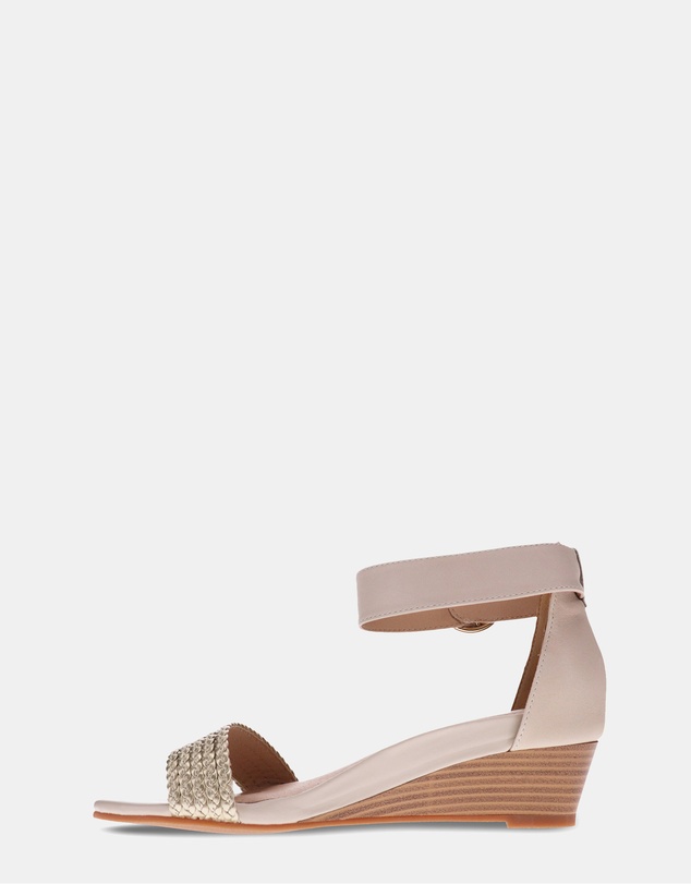 Mia Vita - Nasia Wedge Sandal - Beige