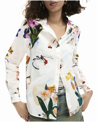 Desigual - Collage shirt with flowers