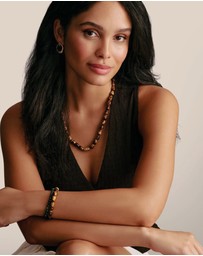 THOMAS SABO - THOMAS SABO Elyndra Necklace with Tiger's Eye Beads