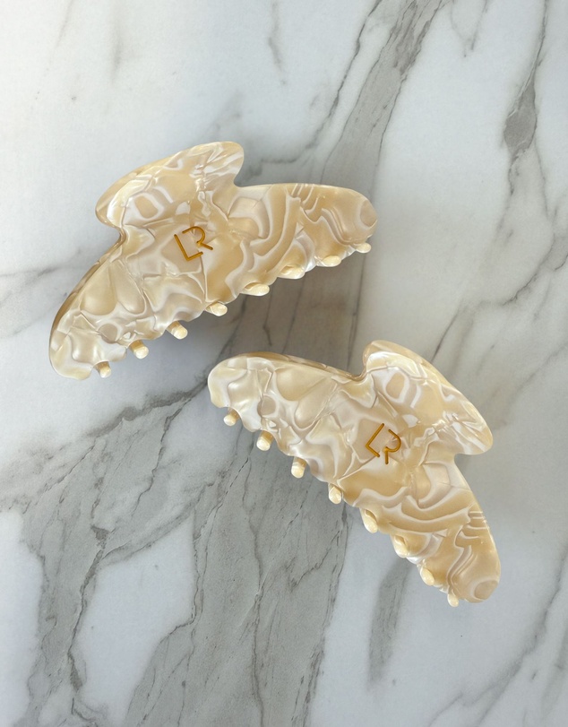 Luna Rae - Signature Hair Claw Set - Ivory Duo