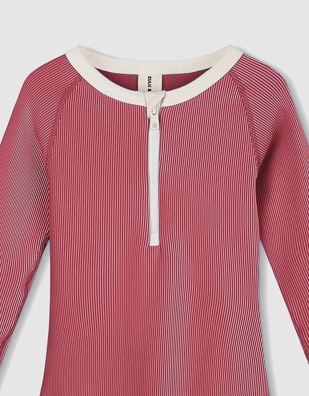 Zulu & Zephyr Mini - Mini Stripe Rib Rashie Onesie - Babies-Teens