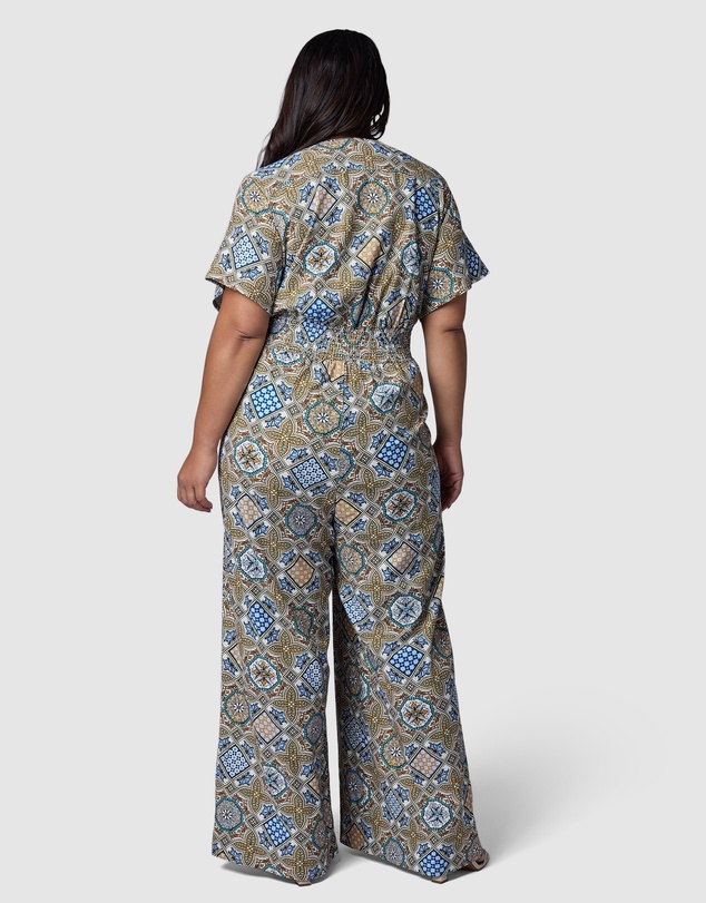 Something 4 Olivia - Zoe Linen Printed Jumpsuit