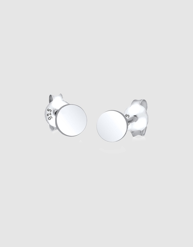 Elli Jewelry - Earrings 925 Sterling Silver Basic Round