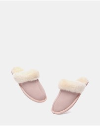 EVERAU - EverAU Ugg Rosa Slipper Suede Cow Suede Upper House Shoes