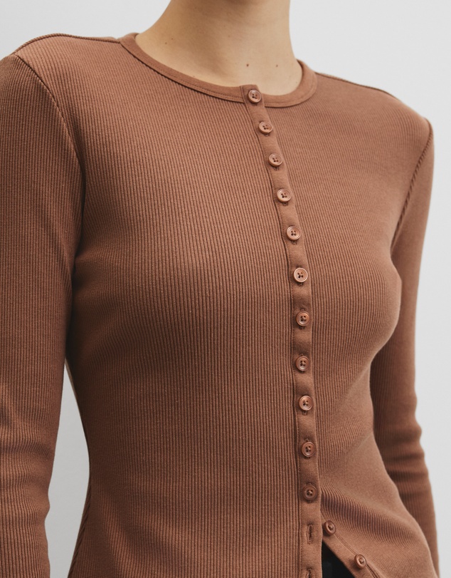 Country Road - Long Sleeve Button Through Top