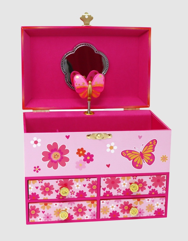Pink Poppy - Vibrant Vacation Medium Musical Jewellery Box