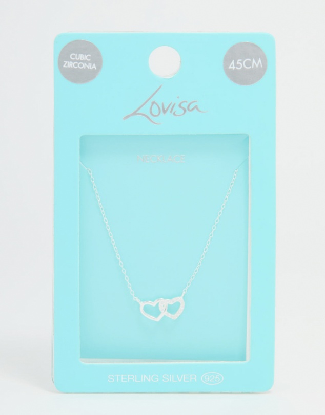 Lovisa - Sterling Silver Heart Link Necklace