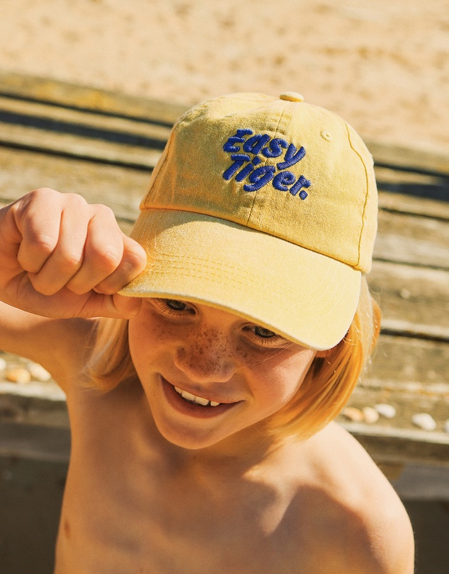 Skwosh - Kids Easy Tiger Cotton Cap in Mustard