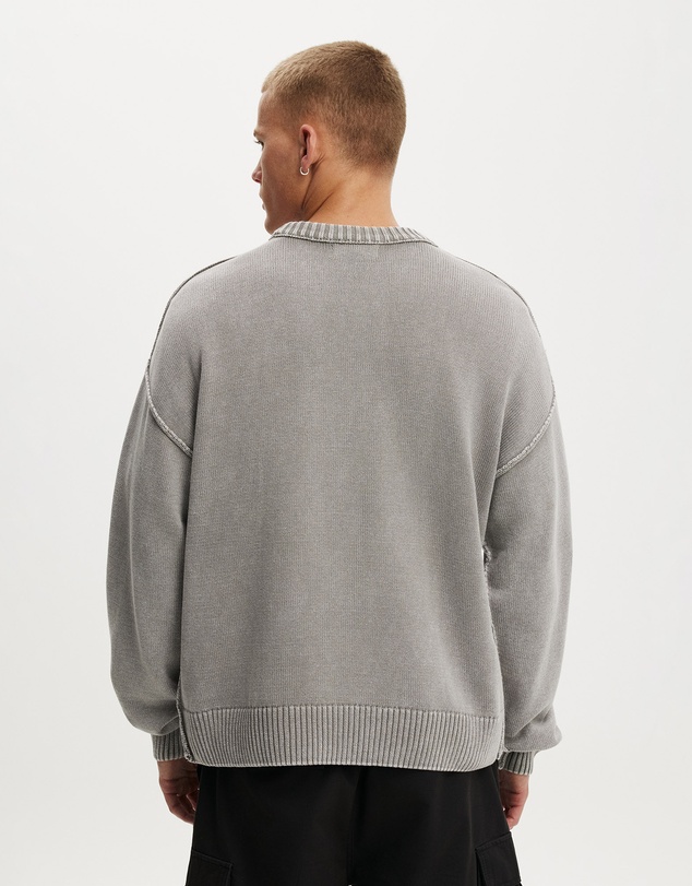 Cotton On - Washed Graphic Crew Knit