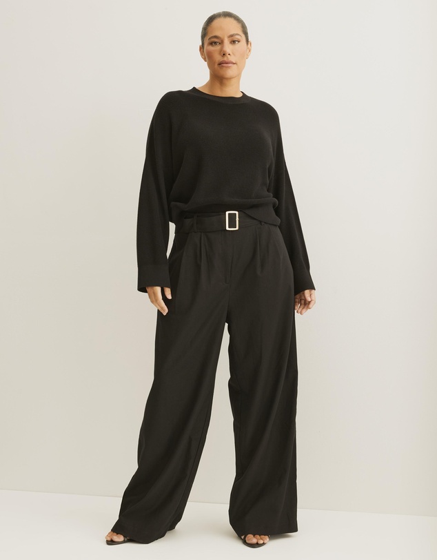 Atmos&Here Curvy - Organic Cotton Relaxed Crew Knit