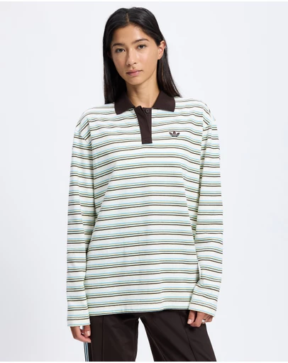 adidas Originals - Striped Oversized LS Polo