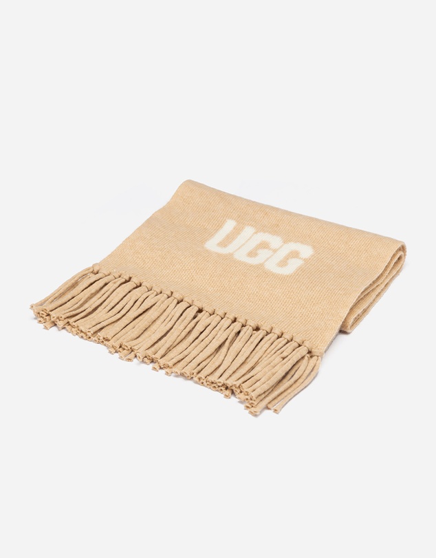Ozwear Connection Uggs - Ugg Logo Cashmere Aus Wool Woven Scarf